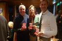 Celebrating their success in Scotland are Andrew Marshall (centre), George Pledger (right) and fellow playing partner Angus Rollo Picture: ANDREW MARSHALL