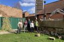 Work has started on a new entrance at Dereham Baptist Church. Pictured L-R: Facilities administrator Tim Bash, associate minister Dave Ward, lead minister Nigel Bayley, office administrator Julie Mann and Simon Bunting, of Bunting and Son