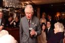 KIng Charles, when he was prince, visiting the White Horse in Upton in 2016.