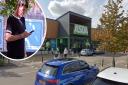 Simon Robinson (inset) and the Asda store in Hall Road, Norwich