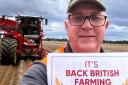 Norfolk NFU chairman Tim Papworth pictured on Back British Farming Day