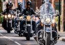 The Harley-Davidson Rally passes through Fakenham in 2016.