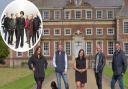 Rock band James is one of the headliners at Wide Skies and Butterflies, the main image shows the organisers at the Raynham Estate.Pictured (L-R) are: Abbie Panks and Lord Tom Raynham (from the Raynham estate) Gilly the dog, and festival organisers Samira