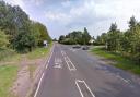 The A1067 is currently closed after telegraph pole fell on the road.