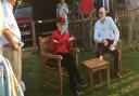 Former councillor Marie Strong and husband Mike were presented with some garden furniture at a surprise presentation at Langham Dome.