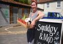 Annie Vanstone at her new shop Squidgy and Moo in East Rudham selling local produce.