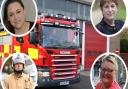 Clockwise from top left, Lucy Shires, Margaret Dewsbury, Liz Withington and Paul Seaman. Firefighters from North Walsham and Sheringham are now responding to cardiac arrest calls as part of a new trial.