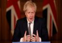 Prime Minister Boris Johnson during a media briefing on coronavirus in Downing Street, London.