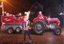 Carpenter David Vardigans along with Phoebe Vardigans and Nigel Curson took to the streets of Fakenham in one of his classic tractors to spread joy this Christmas.