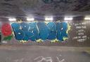 The tribute to Braden-Lee Payne, 26, appeared in the Pottergate underpass under Grapes Hill on Sunday