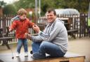 Landlord of the Railway Tavern in Dereham, Paul Sandford, (pictured with his 2 year-old grandson Charles Buchan) will switch on Dereham's Christmas Lights. Picture: Ian Burt