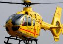 The air ambulance has been called after a three-vehicle crash