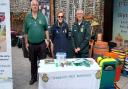 From left, Nathan Liberman, Rachel Hillier and Andrew Barlow at a 'recruitment roadshow' for more community first responders (CFRs) Sheringham.