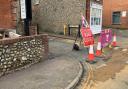 Swan Street in Fakenham is currently closed after Anglian Water were informed of a leak