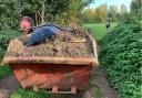 Fakenham Town Council has confirmed they put a skip in front of the entrance of Aldiss Park as a temporary measure, to prevent trespassing