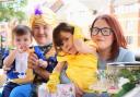 Elsie Gooderson celebrating her fifth birthday with her family, mum Rebecca, Jordan Hunt, and two-year-old Noah, as they tour round Fakenham which has been turned into Disneyland by the locals back in 2021