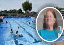 Ruth Leedham (inset) from Fakenham has swum 101 miles over 12 weeks between April and June this year to raise money for Diabetes UK