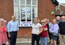 Jerome Mayhew (left) with resident from Fulmodeston with their ongoing concerns surrounding noise, flies and odour originating from Banham Poultry