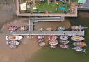 A view of the boats taking part in the maritime heritage festival and flotilla at Wells