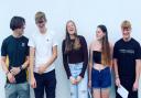 Students from Fakenham Academy on GCSE results day