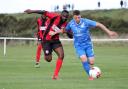 Wells Town in action against Wymondham Town