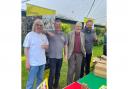 (From Left to Right) Dave Cornell (Poppyland Brewery) David Holliday (Moon Gazer Ales) Roger Protz, Dimitri Stalens Brewery Adept (Leuven) at Strangers Hall Norwich in May 2024