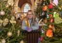 Alison Harding, a member of the team for Fakenham Christmas Tree Festival