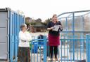 Helena Deakin (Right) gave a speech as the new day care centre thanked the community for all its help in setting up Little Gillies. Fran Marshall (left)