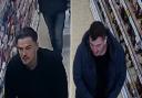 Police have released CCTV images of two men they would like to speak to in connection with the theft