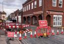 A road closure is causing delays for drivers in Fakenham