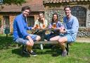 The Maufe family at Branthill Farm on the Holkham estate near Wells. From left, Bruin, Andrea, Atessa and Max