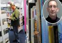 Anti-social behaviour has increased in Norfolk libraries. Inset: Gareth McDermott is among those banned from libraries