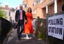 Sir Keir Starmer and his wife Victoria heading to vote