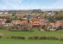 An indicative view of the proposed development of six homes from Home Hill, in Stiffkey, from Vertex Architecture's plans.