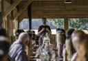 Chef George Wood cooks over open flames at The Copse at the Raynham Estate