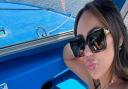 Sophie Kasaei in a hire boat on the Norfolk Broads