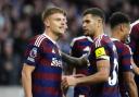 Harvey Barnes (left) won it for Newcastle (Nick Potts/PA)