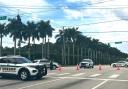 Sheriff vehicles near Trump International Golf Club in West Palm Beach, Florida (Stephany Matat/AP)