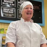 The Whistlestop Café is relaunching at the Bure Valley Railway's Aylsham Station, pictured is baker Lesley.