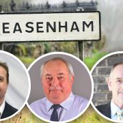 Left to right: district councillors Roger Atterwill, Mark Kiddle-Morris and Robert Hambidge have been appointed to form a temporary parish council in Weasenham.