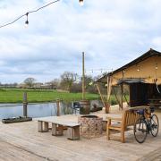 The café overlooking the lake at Old Buckenham Country Park.