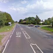 The A1067 is currently closed after telegraph pole fell on the road.