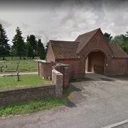 The entrance to the Creake Road cemetery in Fakenham