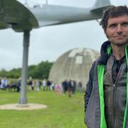 TV presenter Guy Martin unveiled the silver spitfire's plaque at Langham Dome near Holt which was dedicated to Richard Younghusband who died while flying a spitfire over the dome in 1953.