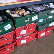 Stock at the Mid-Norfolk Foodbank.