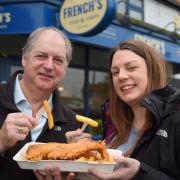 Marcus, managing director of French's Fish Shop, with daughter Alanna