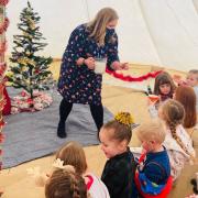 Astley Primary School pupils met Father Christmas after their journey on the Polar Express