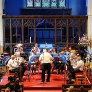 The Fakenham Fellowship Band performing at Fakenham Parish Church in May