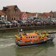 People from across Wells gathered to say goodbye to Doris M Mann of Ampthill, the Mersey class all-weather lifeboat,  as she retired after more than 32 years of service