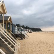 Wells beach, where a do-not-swim warning remains in place